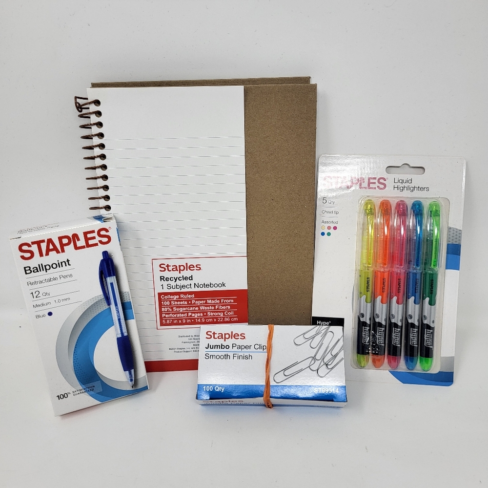 Bundle Office Home School Teacher Desk Staples Supplies Pens Highlighters